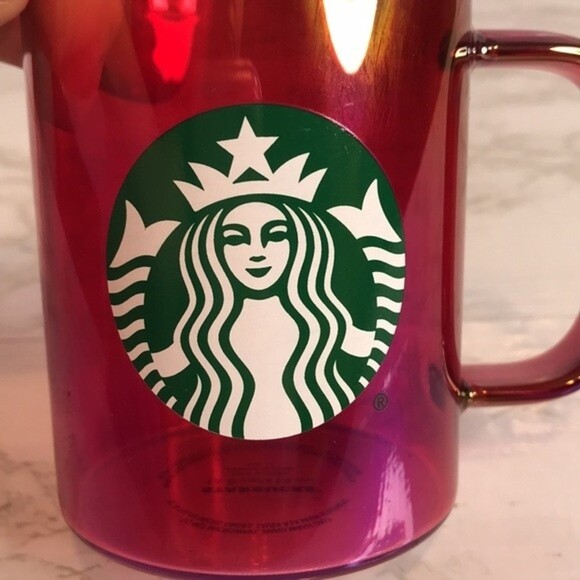 Starbucks limited edition 2019 red iridescent glass cup - Picture 8 of 8